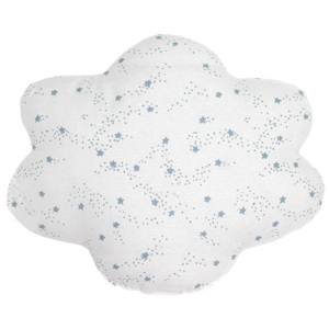 Bílý polštář s modrými hvězdičkami Art For Kids Cloud, 50 x 40 cm
