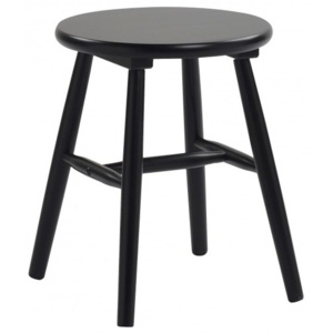 Černá dřevěná stolička Folke Python, ⌀ 36 cm