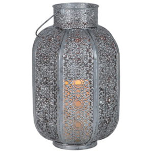 LED lucerna ve stříbrné barvě vhodná do exteriéru Best Season Oriental