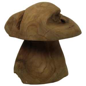 Dekorace z teakového dřeva HSM Collection Mushroom, 25 cm
