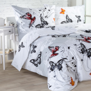 Bavlněné ložní povlečení Butterfly francouzská postel