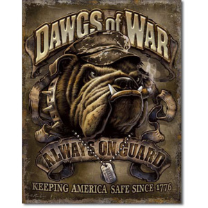 Plechová cedule: Dawgs of War - 40x30 cm