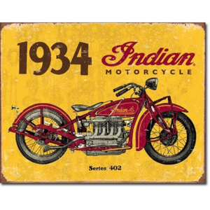 Plechová cedule: 1934 Indian Motorcycle - 30x40 cm