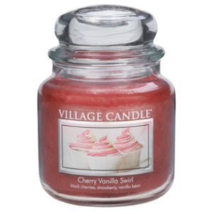 Village Candle Vonná svíčka ve skle, Višeň a vanilka