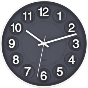 Postershop Nástěnné hodiny: Číselné kruhy (šedá) - 30 cm