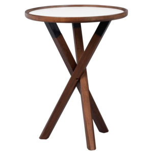 Dubový stolek v barvě ořechu Folke Sphinx, ⌀ 50 cm