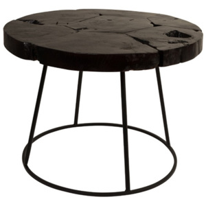 Odkládací stolek z teakového dřeva Dutchbone, ⌀ 60 cm