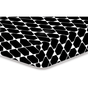 Prostěradlo DecoKing Rhombuses 2 černo-bílé