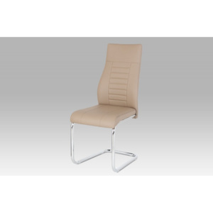 AutronicXML HC-955 CAP - Jídelní židle, koženka cappuccino / chrom