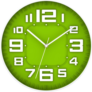 Postershop Nástěnné hodiny: Moderní (zelená) - 30 cm