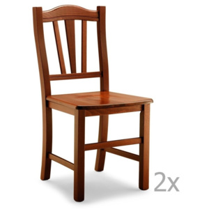 Sada 2 dřevěných jídelních židlí Castagnetti Legno