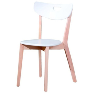 Halmar Dřevěná židle Peppi Bílá