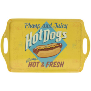 Retro podnos velký - Hot Dogs