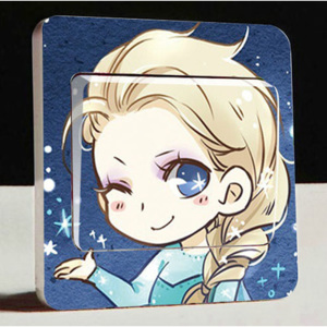 ZOOYOO Samolepka na vypínač Frozen Ledové království Elsa 16 9x9cm