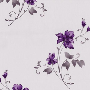 Vliesová tapeta na zeď Pure and Easy 13285-40, květy fialové, rozměr 10,05 m x 0,53 m, P+S International