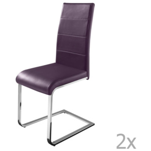 Sada 2 fialových jídelních židlí Støraa Cara