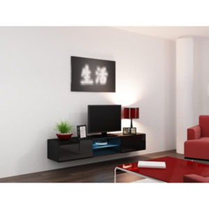 Cama Televizní stolek VIGO Glass 180 - černá