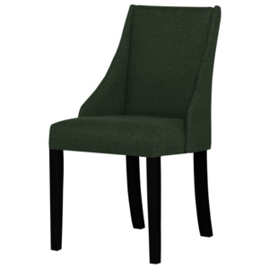 Tmavě zelená židle s černými nohami z bukového dřeva Ted Lapidus Maison Absolu