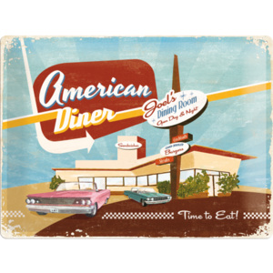 Nostalgic Art Plechová cedule – American Diner 30x40 cm