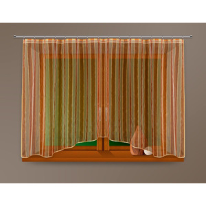 Kusová záclona RINA oranž 145 cm x 300 cm