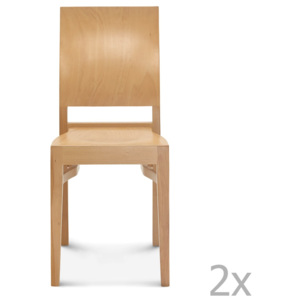 Sada 2 dřevěných židlí Fameg Aslog