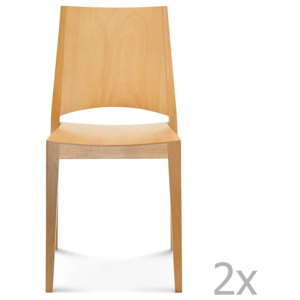Sada 2 dřevěných židlí Fameg Ditte