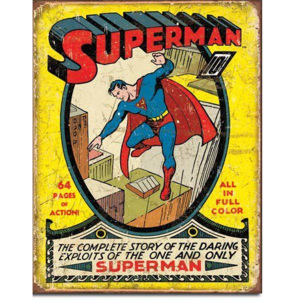 Plechová cedule: Action Superman - 40x30 cm