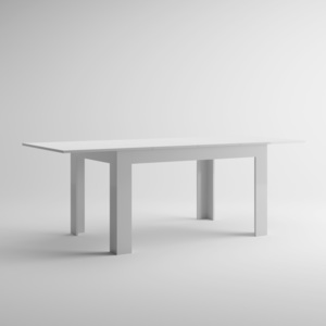 Bílý rozkládací jídelní stůl MobiliFiver Easy, délka 140-220 cm