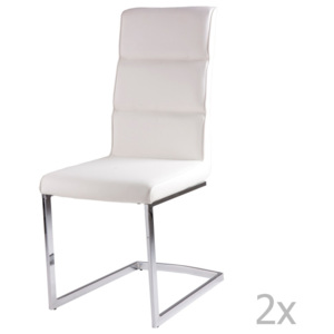 Sada 2 bílých jídelních židlí sømcasa Camile