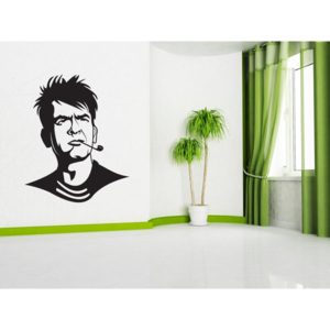 Charlie Sheen - Samolepka na zeď - 50x41cm