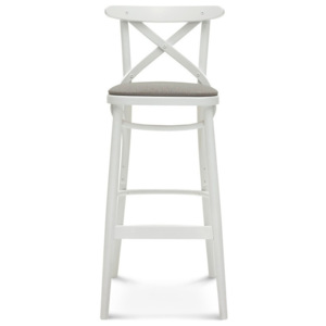 Bílá barová dřevěná židle Fameg Knud
