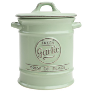 Zelená keramická dóza na česnek T&G Woodware Pride Of Place
