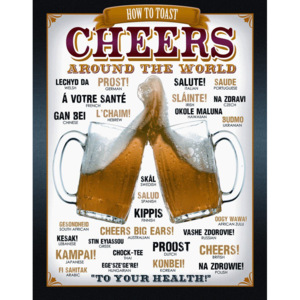 Plechová cedule: Beer (Cheers) - 40x30 cm