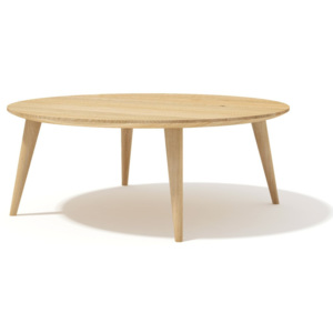 Kulatý konferenční stolek z masivního dubového dřeva Javorina, 90 cm