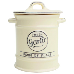 Krémová keramická dóza na česnek T&G Woodware Pride Of Place