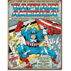 Plechová cedule: Comics Captain America - 40x30 cm