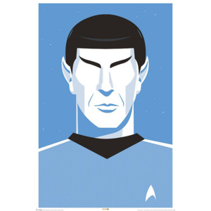 Plakát - Star Trek (Modrý Spock)