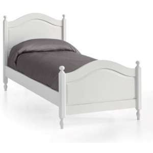 Bílá dřevěná jednolůžková postel Castagnetti Country, 90 x 200 cm