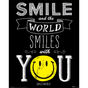 Plakát, Obraz - Smiley - World Smiles With You, (40 x 50 cm)