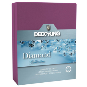 Jersey prostěradlo DecoKing Diamond fialové