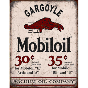 Plechová cedule: Gargoyle Mobiloil - 40x30 cm