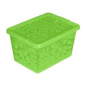 BRANQ Jasmine- úložný kontejner/box s víkem 5,5l - zelený