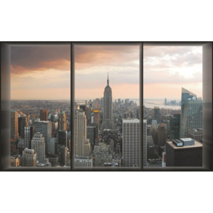 C493P4 Fototapeta: Pohled z okna na Manhattan - 184x254 cm