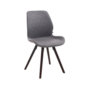 Jídelní židle Mody, umělá kůže, lakovaná podnož buk (Tmavě šedá) csv:152409309 DMQ