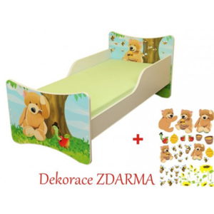 Forclaire Dětská postel Medvídek postel s úložným prostorem 200x90cm