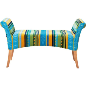 Modrozelená polstrovaná lavice Kare Design Very Irish