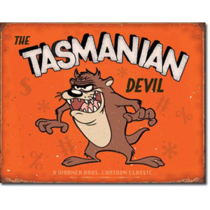 Plechová cedule: The Tasmanian Devil