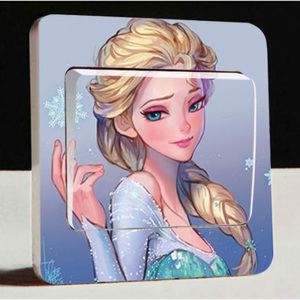 ZOOYOO Samolepka na vypínač Frozen Ledové království Elsa 25 9x9cm