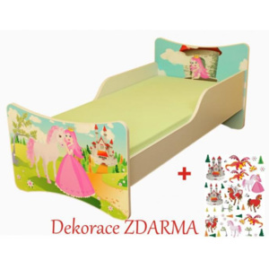 Forclaire Dětská postel Princezna postel s úložným prostorem 160x90cm