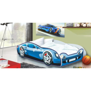Forclaire Dětská postel Auto Speedy modrý model
